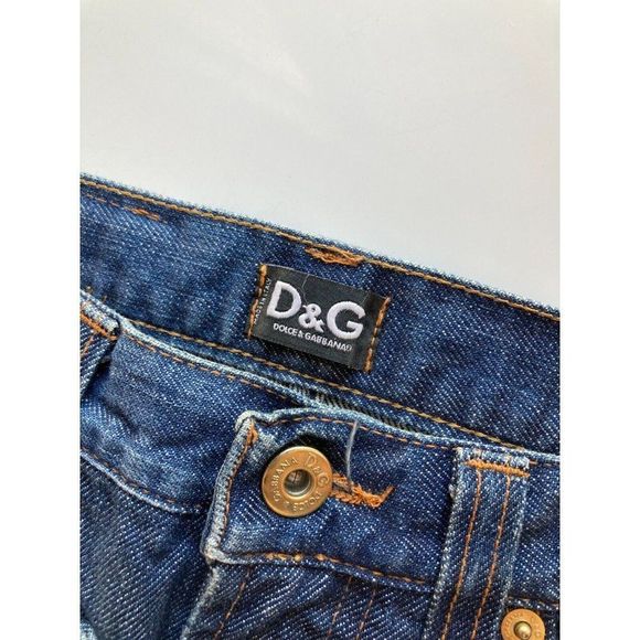 DOLCE & GABBANA Medium Rinse Mid Rise Boot Leg Jeans, Size 26 - Picture 9 of 12